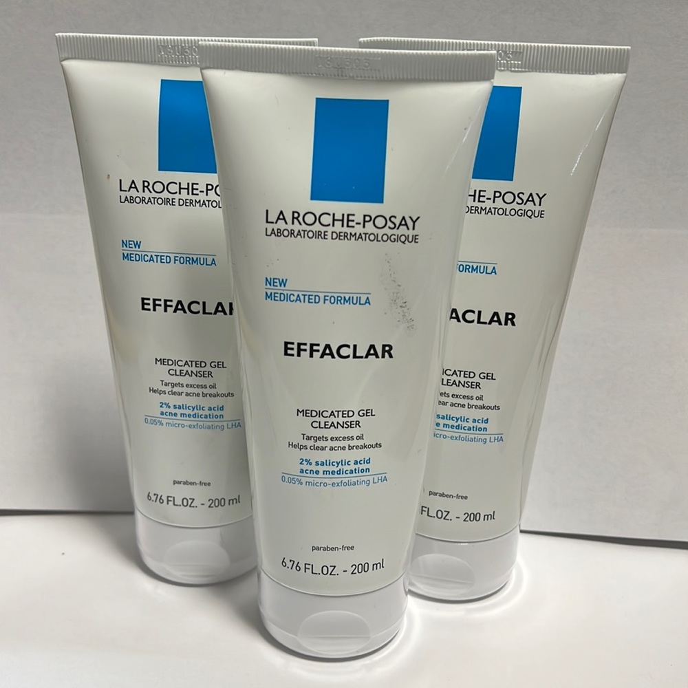 La Roche Posay Effaclar Medicated Gel Cleanser (lot of 3)